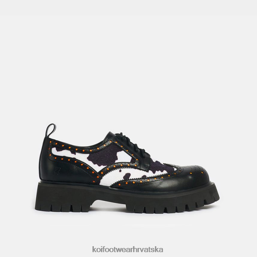 cipela | BN2484199 KOI footwear muškarci cipele za derbi s kravljim uzorkom tibije crno
