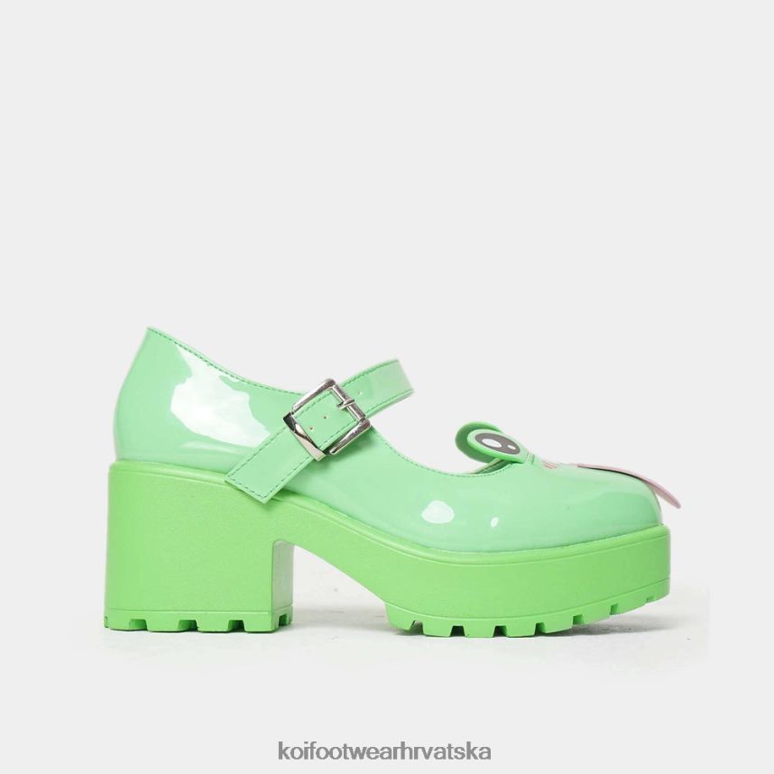 mary jane cipela | BN248419 KOI footwear žene tira mary janes 'cheeky frog edition' zelena