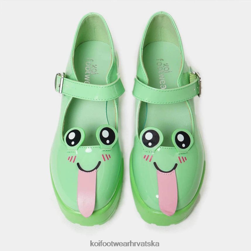 mary jane cipela | BN248419 KOI footwear žene tira mary janes 'cheeky frog edition' zelena