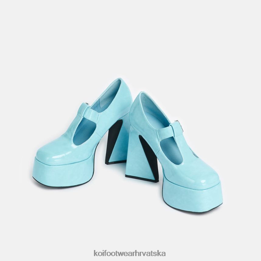 mary jane cipela | BN24848 KOI footwear žene žvakaća guma pukla heeled mary janes plava