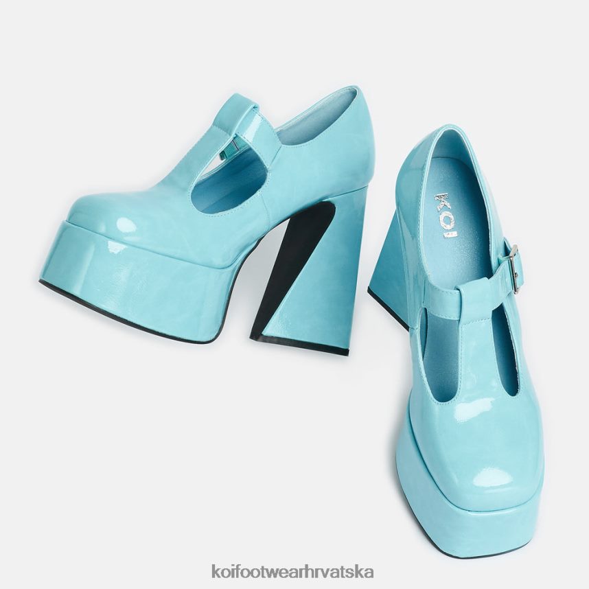 mary jane cipela | BN24848 KOI footwear žene žvakaća guma pukla heeled mary janes plava