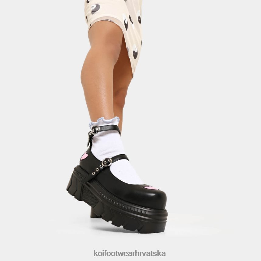 cipela | BN248455 KOI footwear žene ratničko srce stomper cipele crno