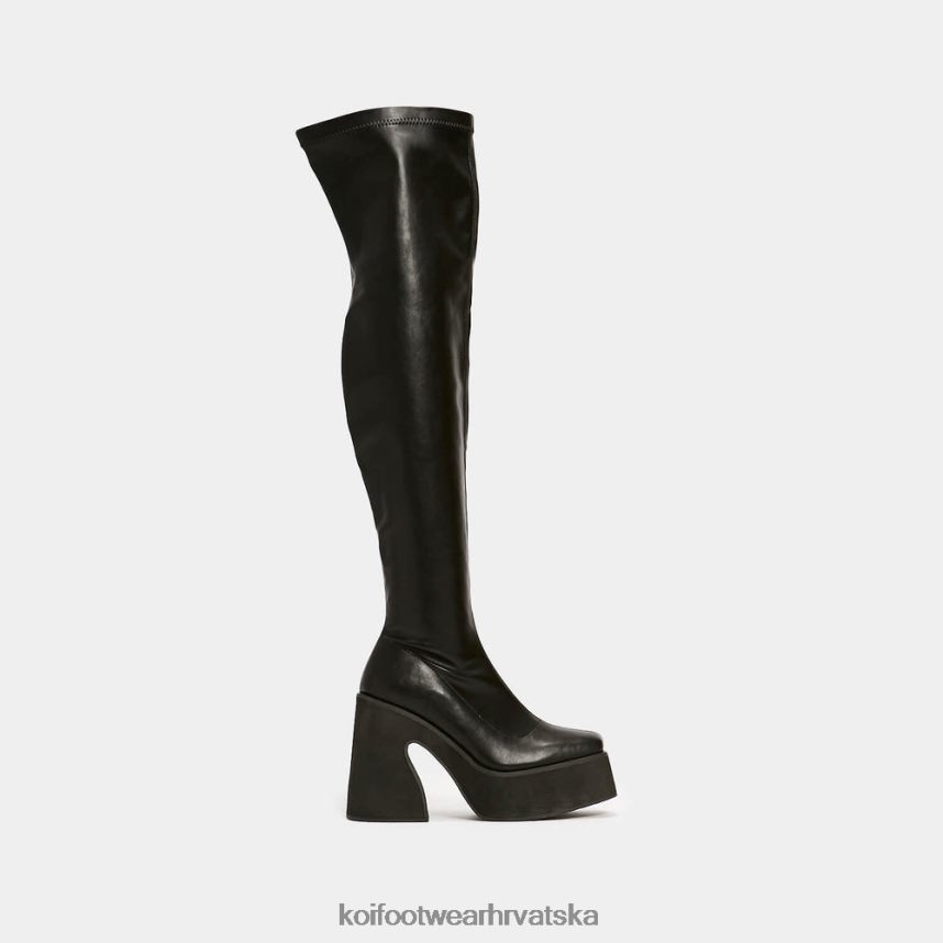 visoka čizma | BN248470 KOI footwear žene damar čizme preko koljena od umjetne kože crno