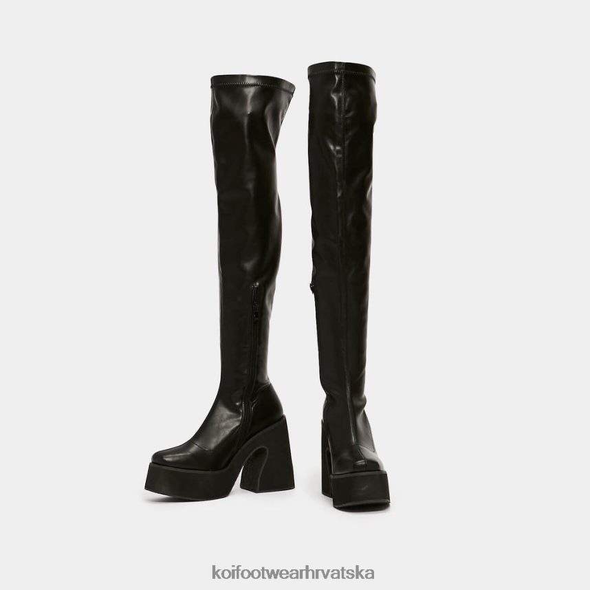 visoka čizma | BN248470 KOI footwear žene damar čizme preko koljena od umjetne kože crno