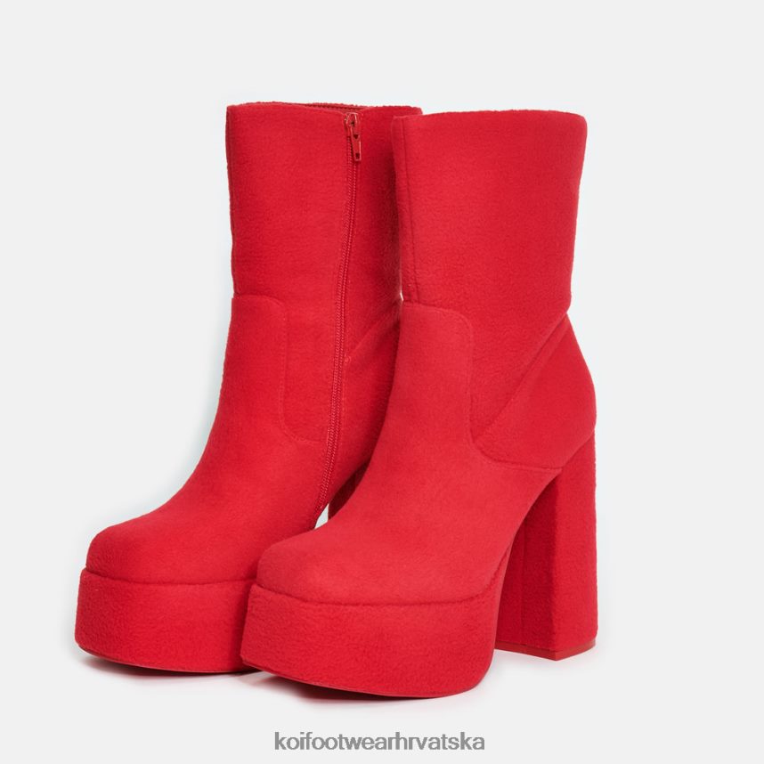 čizma | BN2484101 KOI footwear žene po pahuljaste čizme s platformom Crvena