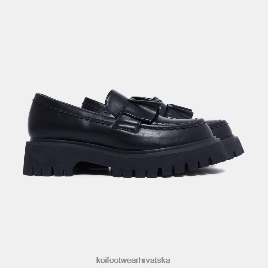 lenjivac | BN248447 KOI footwear žene mokasinke s volanima od vrbe crno