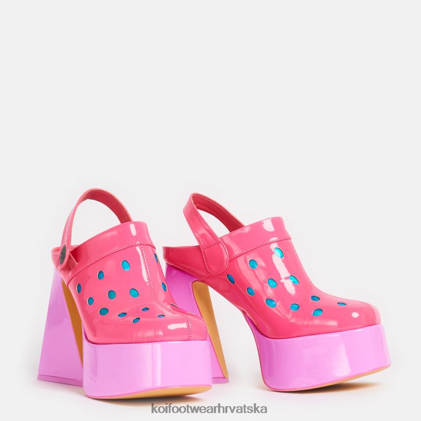 peta | BN248437 KOI footwear žene bombonska vuna u prahu alien heels ružičasta