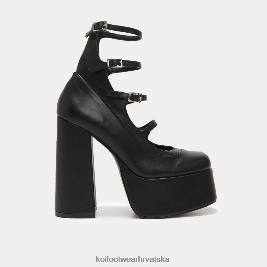 peta | BN248444 KOI footwear žene Gurren potpetice s remenčićima s platformom crno
