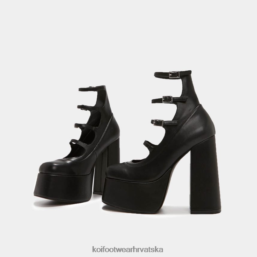 peta | BN248444 KOI footwear žene Gurren potpetice s remenčićima s platformom crno