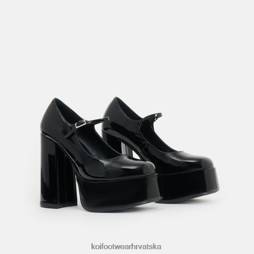 peta | BN248456 KOI footwear žene Darkbloom lakirane štikle s platformom crno