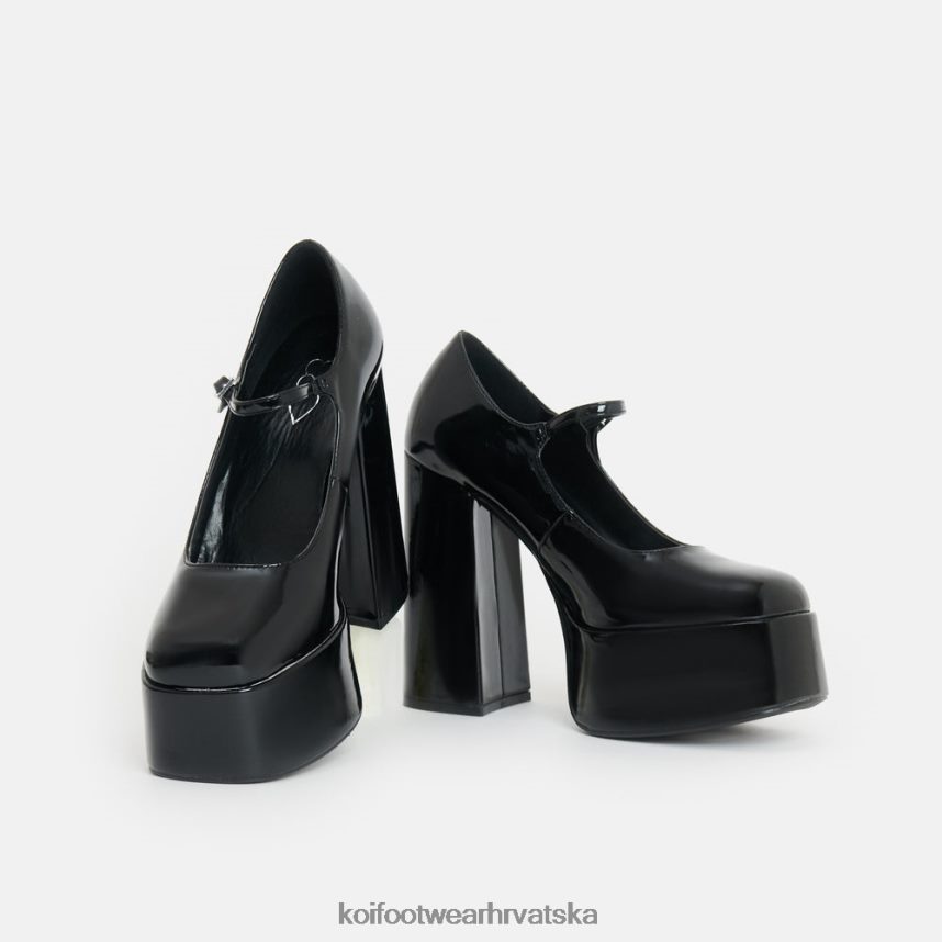 peta | BN248456 KOI footwear žene Darkbloom lakirane štikle s platformom crno